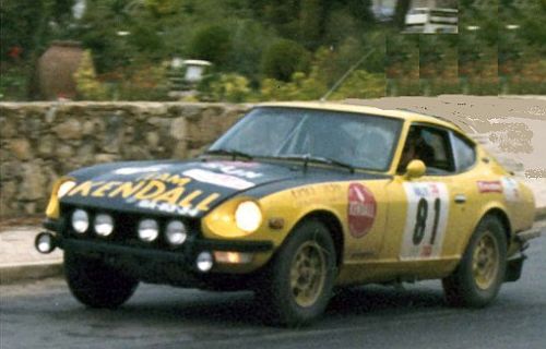 四駆ラリーカースキッドガードセット（ＴＡ０１，ＴＡ０２） ダットサン 240z 1972年ラリーポルトガル A.C.Oliveira / 